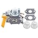 HIPA 309368003 309368001 Carburetor with Gasket Primer Bulb for Ryobi RY64400 Tiller RY13010 RY13015 RY13050A RY34000 RY34420 RY34440 Trimmer Weedeater
