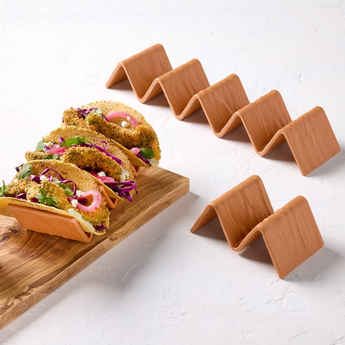 American Metalcraft THMT3 Melamine Taco Holder, Terracotta, 2 or 3 Compartments