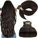 LaaVoo U Tip Hair Extensions Remy Human Hair Straight Utips Keratin Extensions Dakest Brown U Tips Brown Human Hair Soft Silky Pre Bonded NailÂ TipÂ Hair Extensions Long for Women 50g 1g/s 22â€