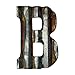 Custom Cut Decor 8'' Rusty Galvanized Corrugated Metal Letter -B