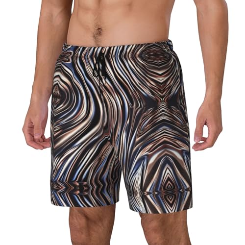 Shiny Pattern Print Men Stylish Functionality Swim Trunks Breathable Beach Shorts Surfing Gym Fishing2