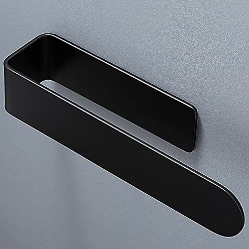 Image of Taozun Hand Towel Holder Black - Self Adhesive Towel Bar Stainless Steel | Strong Sticky, Rustproof, Compact 7.9 inch, Perfect for Bathroom /Kitchen /Renter /Apartment /RV, No Drill, Without Damaging Wall