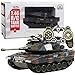 Tosbes Carro armato radiocomandato, 2,4 GHz, RC German Leopard 2A6, armato militare con suono, fumo e illuminazione, armatore da combattimento in scala 1:18, giocattolo per bambini e adulti