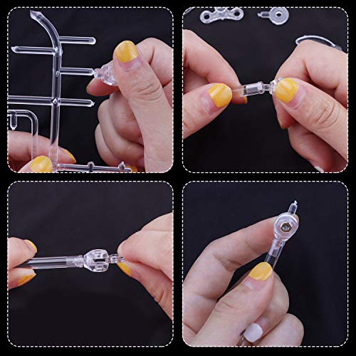 Action Figure Stand, Migaven 10Pcs Assembly Action Figure Display Holder Base Doll Durable Model Support Display Stand Compatible With Hg Rg Sd Shf Gundam 1/144 Toy Clear #TOP6