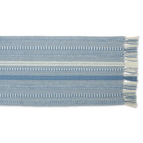 image for DII Farmhouse Braided Stripe Table Runner Collection, 15x108 (15x113, 
