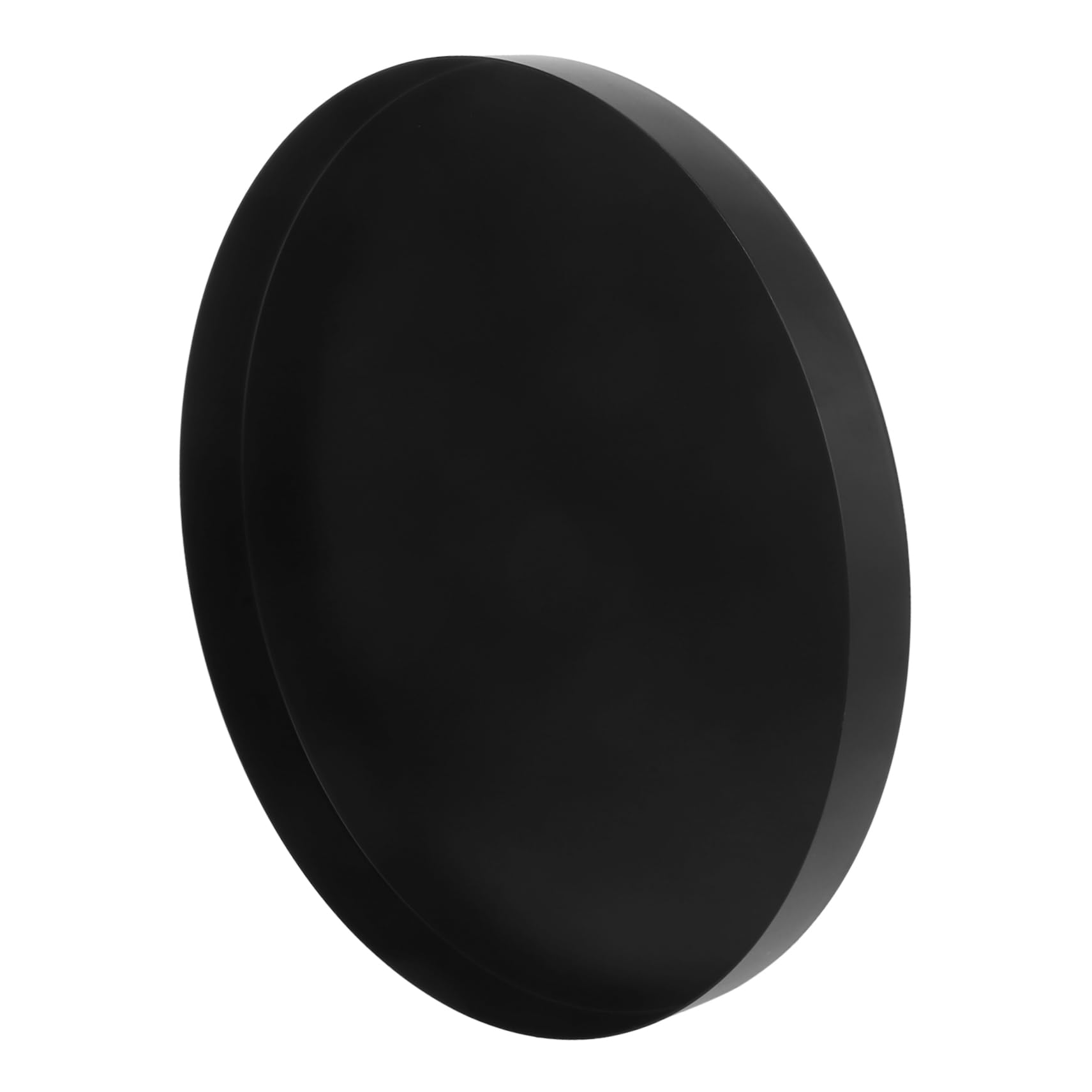Rundes Schmucktablett aus Metall, Edelstahl, Schwarz
