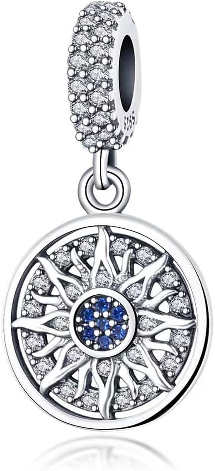 925 Sterling Silver Charms for Bracelets Necklaces 5A Cubic Zirconia Beads Charms Dangle Pendant,Jewelry Beads Gifts for Women