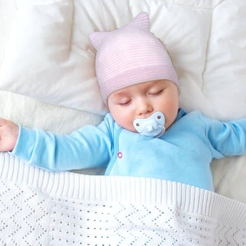 Hicdaw 6Pcs Newborn Hospital Hat Baby Girl Hat Baby Boy Hats Caps Turban Newborn Beanie Stripes Hat Toddler Soft Hat Baby Hats 0-6 Months #TOP5