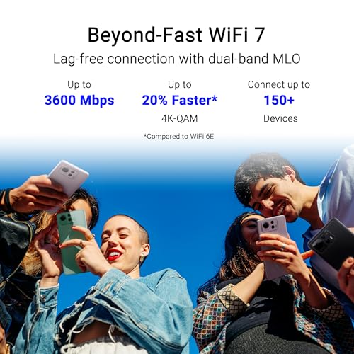 Image of ASUS RT-BE58 Go Portable Mini Travel Router - WiFi 7, Dual-Band, 2.5G Port, Up to 3.6Gbps Wireless, Secure Public WiFi, Mobile Tethering, Mesh Compatible, USB-C Power,RV /Cruise /Hotel /Mobile