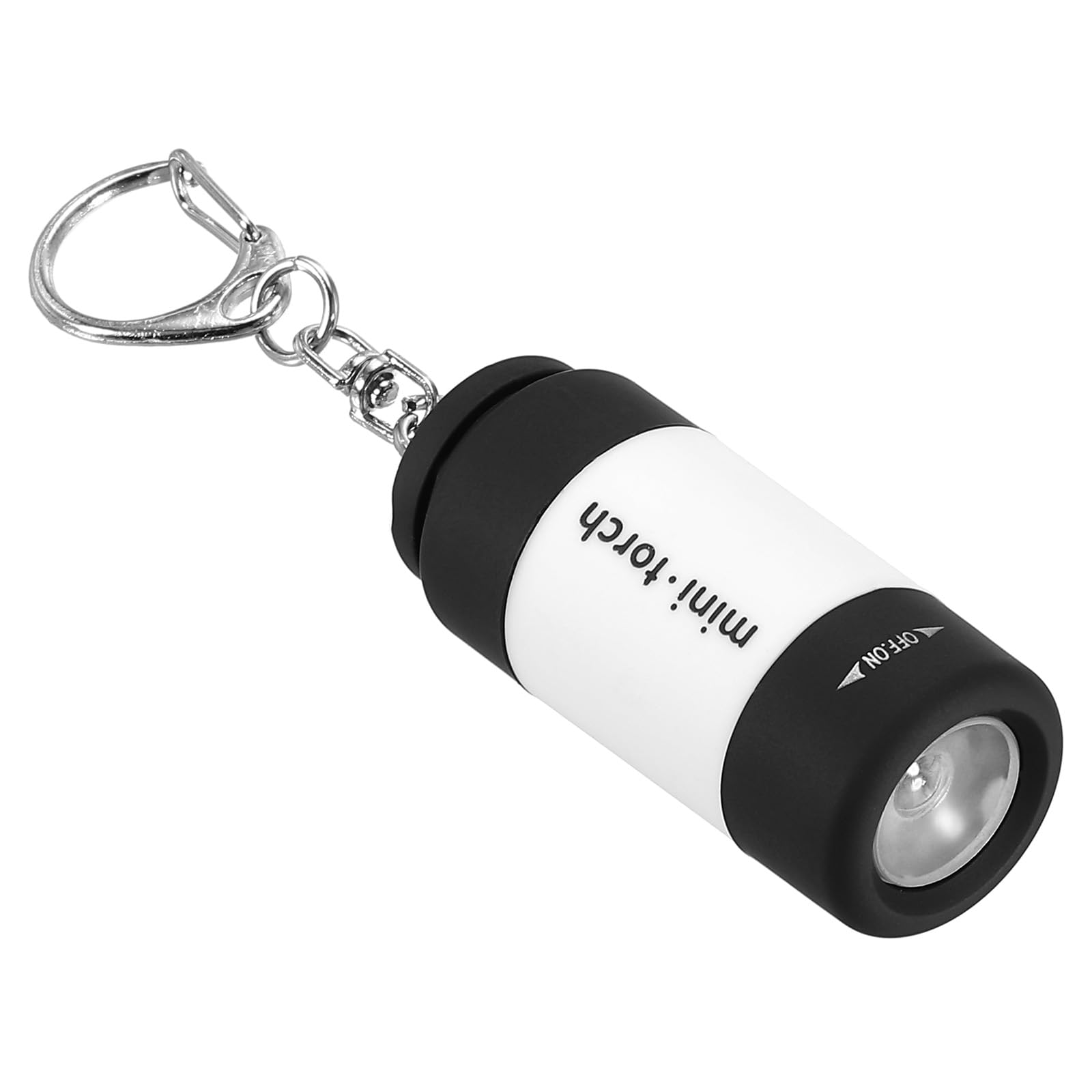 PATIKIL 2.1" Mini Rechargeable LED Keychain Flashlight, EDC Portable Small Torch with USB Charging for Everyday Carry, White