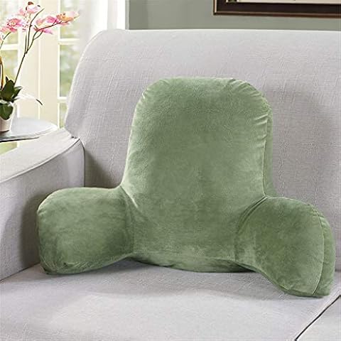 Reading Pillow Standard Bed Pillow, Back Pillow for Sitting in Bed, Adult Backrest with Arms, Chair Pillow, Reading & Bed Rest Pillows, Back Pillow for Bed, Bed Chair Arm Pillow (Green) Cover