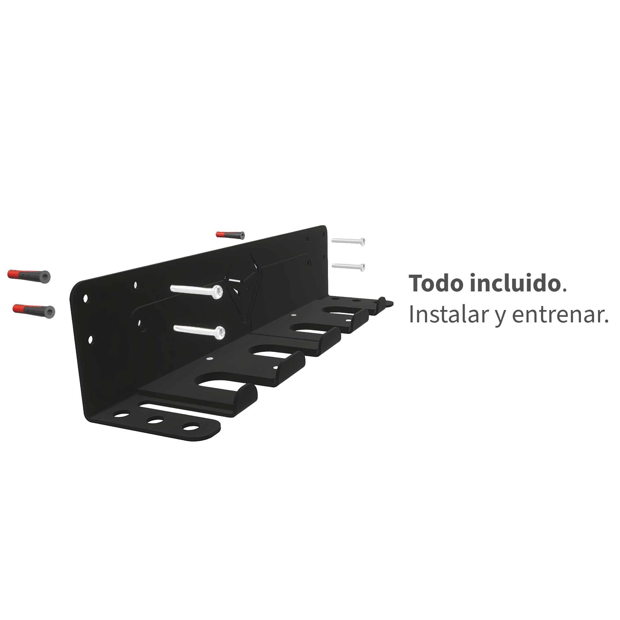 Langhantel Wandhalterung 28–32 mm – Hantelstangenhalter Wand aus Stahl, Extrem Stabil & Platzsparend, für Home Gym & Fitnessstudio, Made in Spain