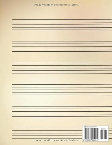 Notenheft: Notenheft,notenblatt leer,notenheft blanko,Dickes Notenbuch - 100 Seiten - hohe Qualität