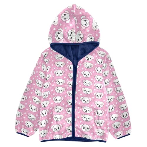 Cute Dog Puppy Boys Fleece Coat,Children's Zip-Up Hoodie Jacket,Baby Warm Fashion Outerwear 3-10T,A113474