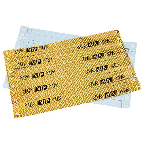 Golden VIP Wrist Band-Activity Wristband 100 Pack