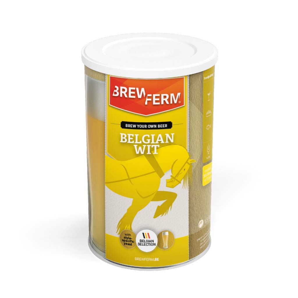 Brewferm - Kit de bière Belgian Wit - Kit Biere a Faire soi Meme - 15 litres - Rafraîchissante, légère et Blonde