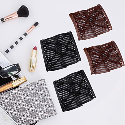 4 piezas clips de pelo elásticos ajustables para cabello grueso miniatura 2
