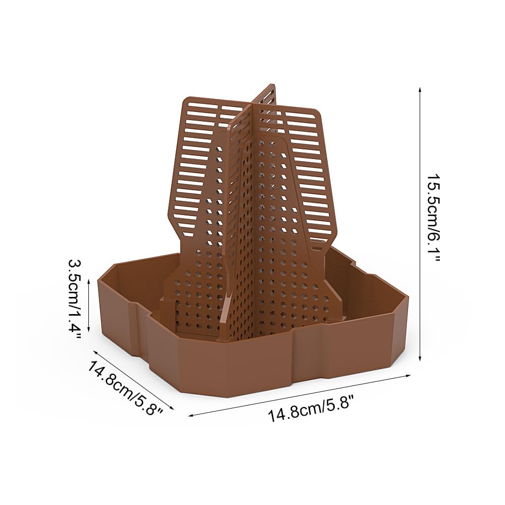 DONGKER Chameleon Feeding Bowl, ABS Bearded Dragon Feeder with Column for Lizard Bearded Lguana Gecko Toad Frog Prey to Climb and Move - Image 4