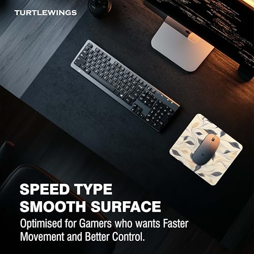 Image of TURTLEWINGS | Mousepad | Smiley - 22x18 cm, 3mm Thick | Abstract Design Non-Slip Rubber Base | Office, Study & Gaming Use | Premium Smooth Surface 11 21