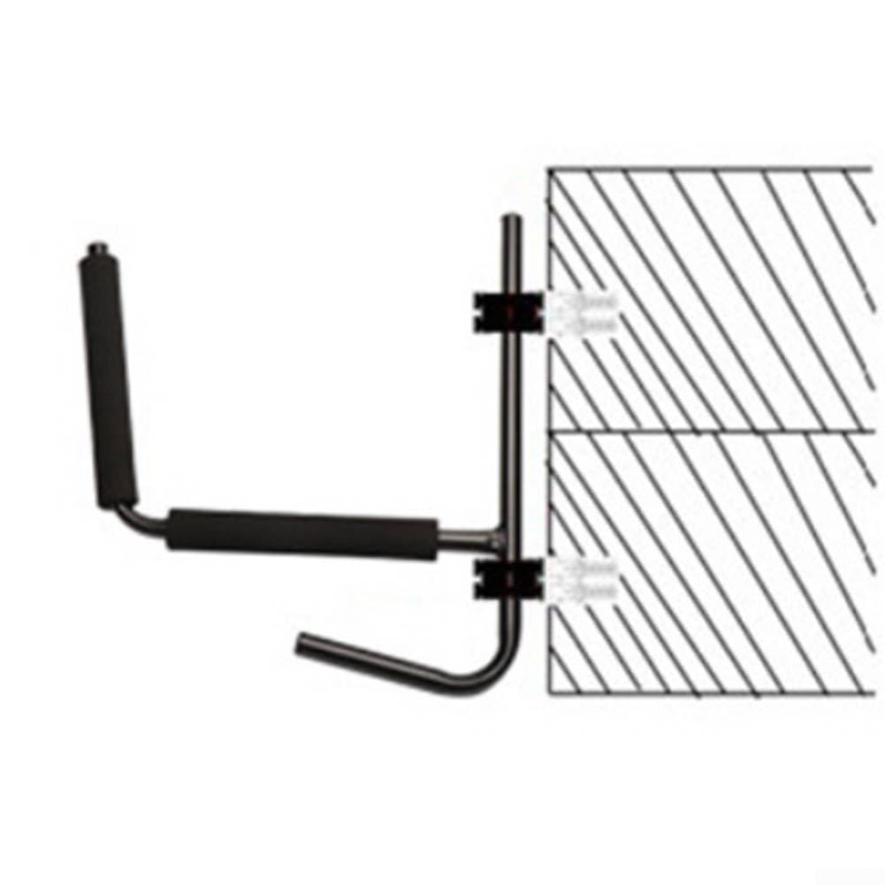 Wandhalterung für Kajak, robust, Eisen, Lagerregal für Kanus, Surfbretter, Paddel, Garage, Schuppen, Halterung, Schwarz, 42 x 38 cm, 2 Stück