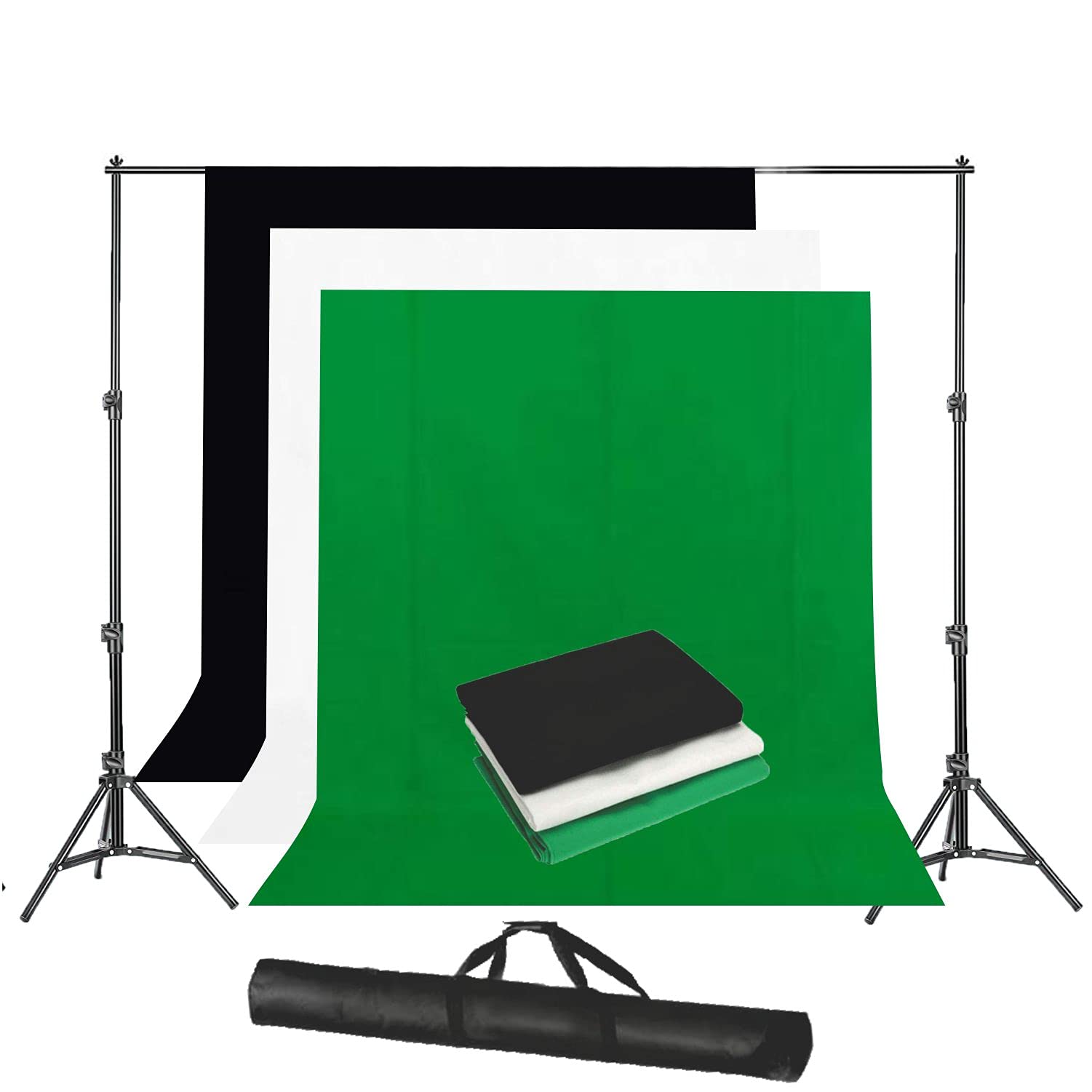 Buy Boltove® Green,Black and White Screen Backdrop with Stand, 8FT X