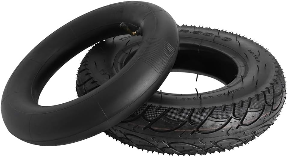3.50-8 3.5-8 3.5x8 Street Tire Tubeless with Inner Tube TR87 Bent Valve Stem Tyre Tube Combo Replacement for Electric Scooter Mini Bike Trail Monkey Bike Z50R Z50A Z50 Z50RD MT50 Off-Road Motorcycle
