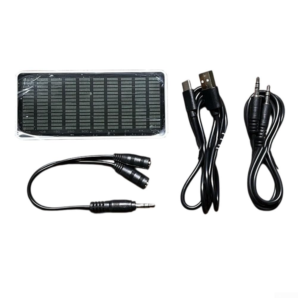 Musica LED per analizzatore di spettro 10x16 Indicatore di livello audio con microfono Pickup per sistema domestico verde bianco 11x5cm (bianco)