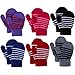 Kleinkind fäustlinge Winter Babyhandschuhe Gestrickte Streifenhandschuhe für Mädchen Jungen 1-4 Jahre alt, Skihandschuhe 6 Paare