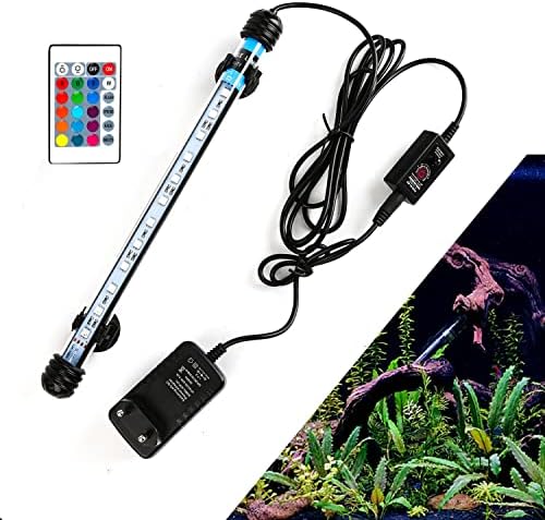 Izrielar Aquarium Light LED, éclairage Pour Aquarium LED, 11W Aquarium Light RGB, IP67 étanche, Universal Fit Aquarium Lamp, Pour Réservoir à