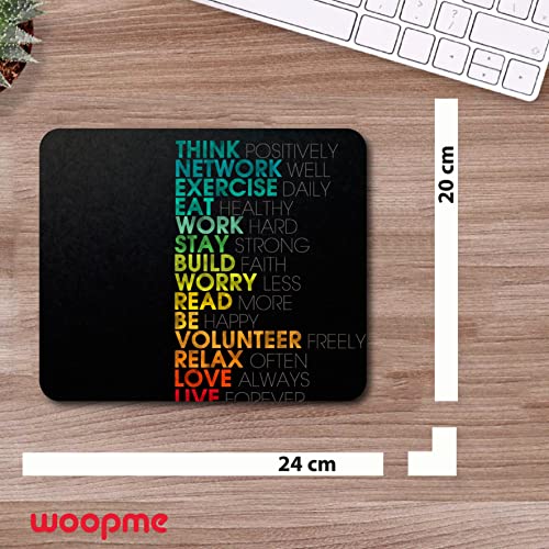 woopme® Positive Quotes Printed Mouse Pad for Office Gaming Professional Laptop/PC/Computer Rectangle Rubber Base Mousepad (24 x 20 CMS) - Image 3