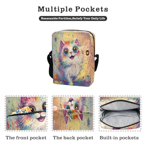 Cute Bohemian Cat messenger bag for women crossbody shoulder bags Womens Purse Cross Body Adjustable Strap for business business2