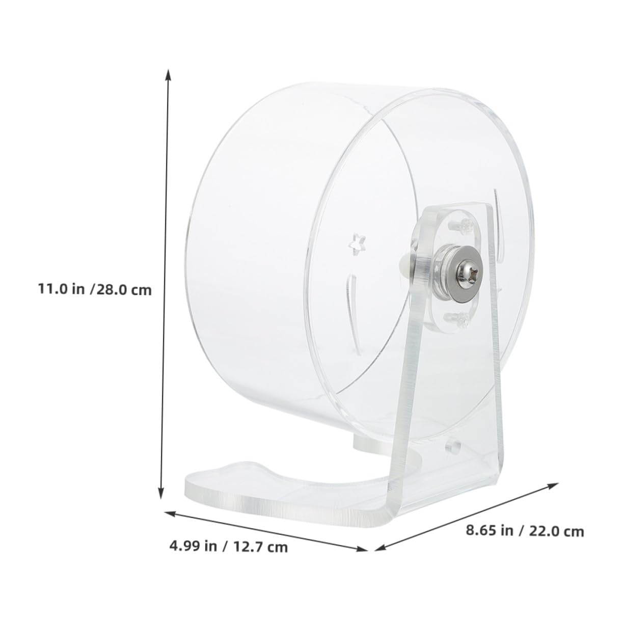 SOIMISS Geräuschloses Laufrad für Hamster mit Ständer Transparentes Design Langlebiges Kunststoffmaterial für Rennmäuse und Kleintiere