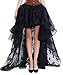 Produktbild Bslingerie® Damen Gothic Punk Steampunk Spitze Rock Kleidung Kurzer Rock (Schwarz Langer Rock, XL)