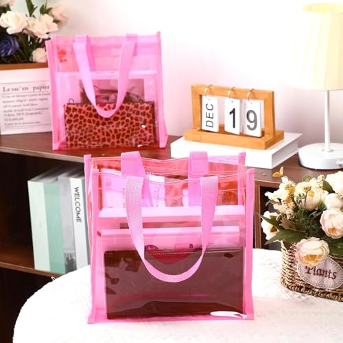 Paterr 20 Pack Bolsas Plásticas Transparentes Tote 10x10x4 pulg miniatura 3