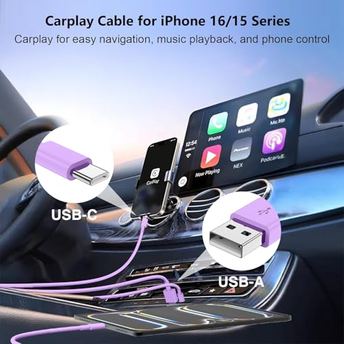 40W USB C Car Charger, Dual Port USB-C & USB-A Car Fast Charging Adapter - image 2