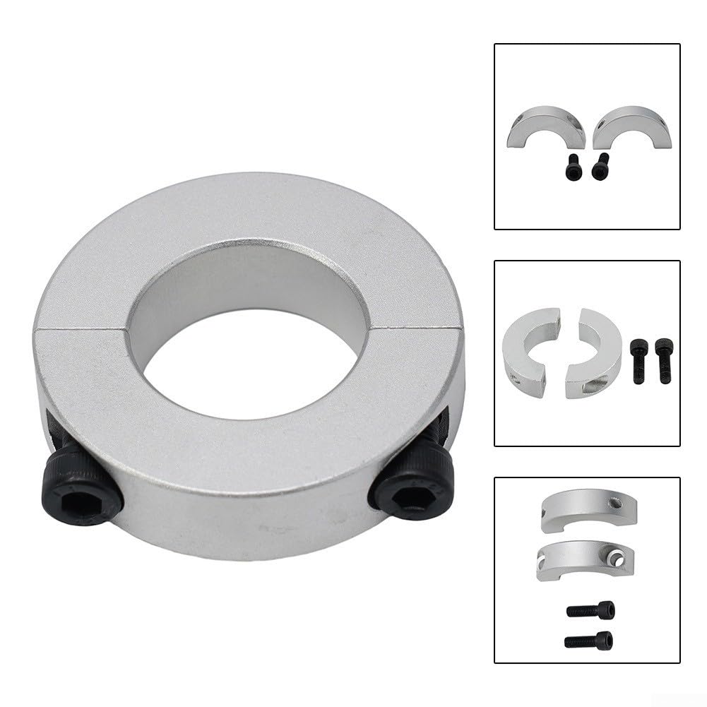 Collare per albero, 45 mm, 50 mm, 55 mm, 60 mm, doppio collare per albero diviso con anello di serraggio in lega di alluminio per industria (50 mm)