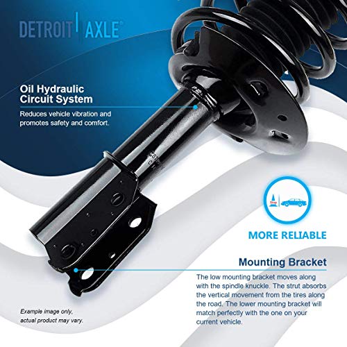 Image of Detroit Axle - Front Struts for 2000-2013 Chevy Impala 98-02 Intrigue Complete 2 Struts with Coil Spring 2001 2002 2003 2004 2005 2006 2007 2008 2009 2010 2011 2012 Replacement Ready Struts Shocks