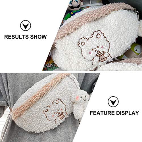 Pochete para meninas SOIMISS com pingente de urso para adultos e crianças, bolsa de pelúcia fofa par