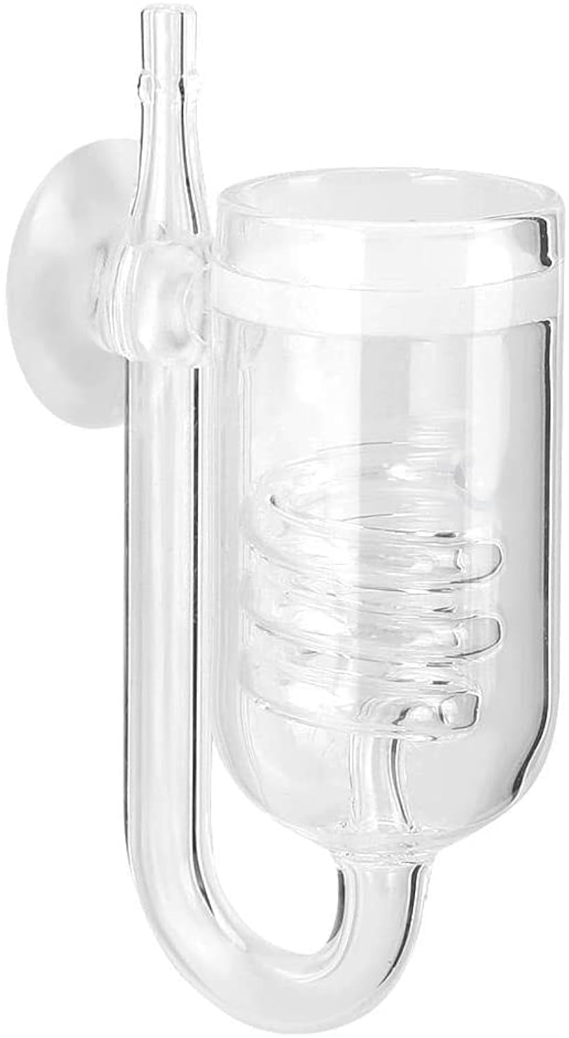 Muiltvoe Aquarium CO2 Diffuser High Transparent Glass Diffuser Fish Tank Carbon Dioxide Reactor Refiner Atomiser for Water Plants Tank