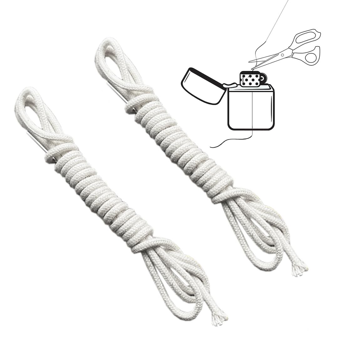 Kerosene Lighter Wick, Oil Lighter Wick, Kerosene Lighter Consumables Replacement Cotton Core with Metal Needle Lighter Accessories Suitable for Most Brands of Kerosene Lighter