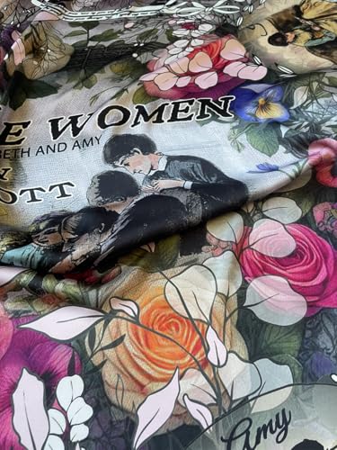 Universal Zone Little Women, Louisa M. Alcott, Square Satin Scarf, Bookish Scarf, Literary Accessory, Literary Gift, Book Lover Gift, Headscarf, Bag Scarf2