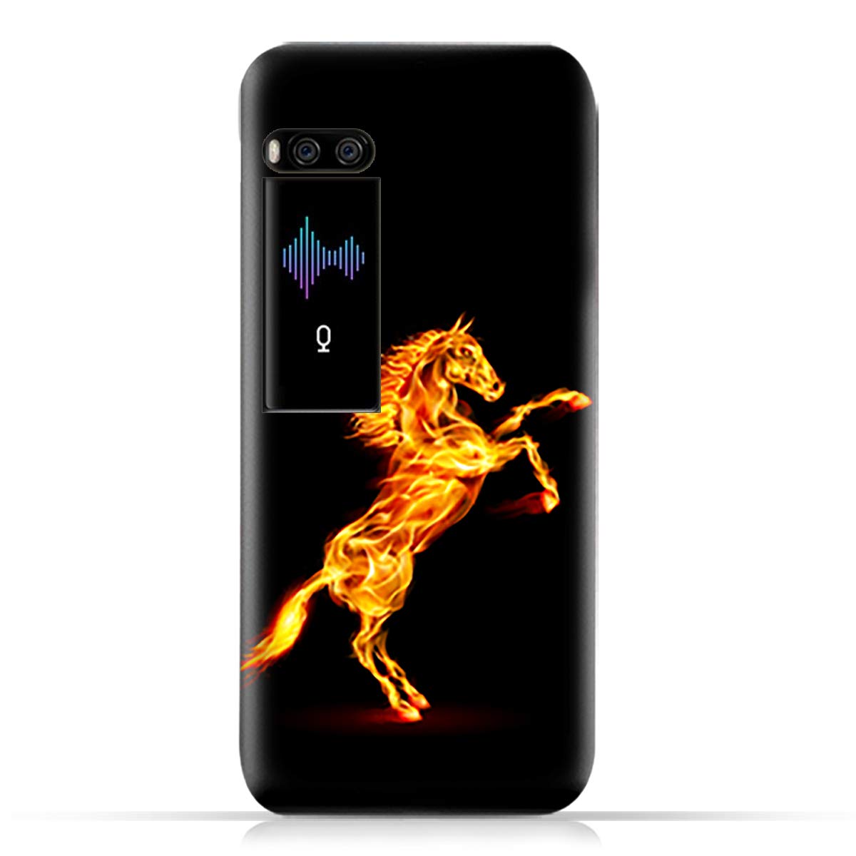 AMCDesign Meizu-Pro-7 plus TPU Silicone Case with Horse on Flame Pattern