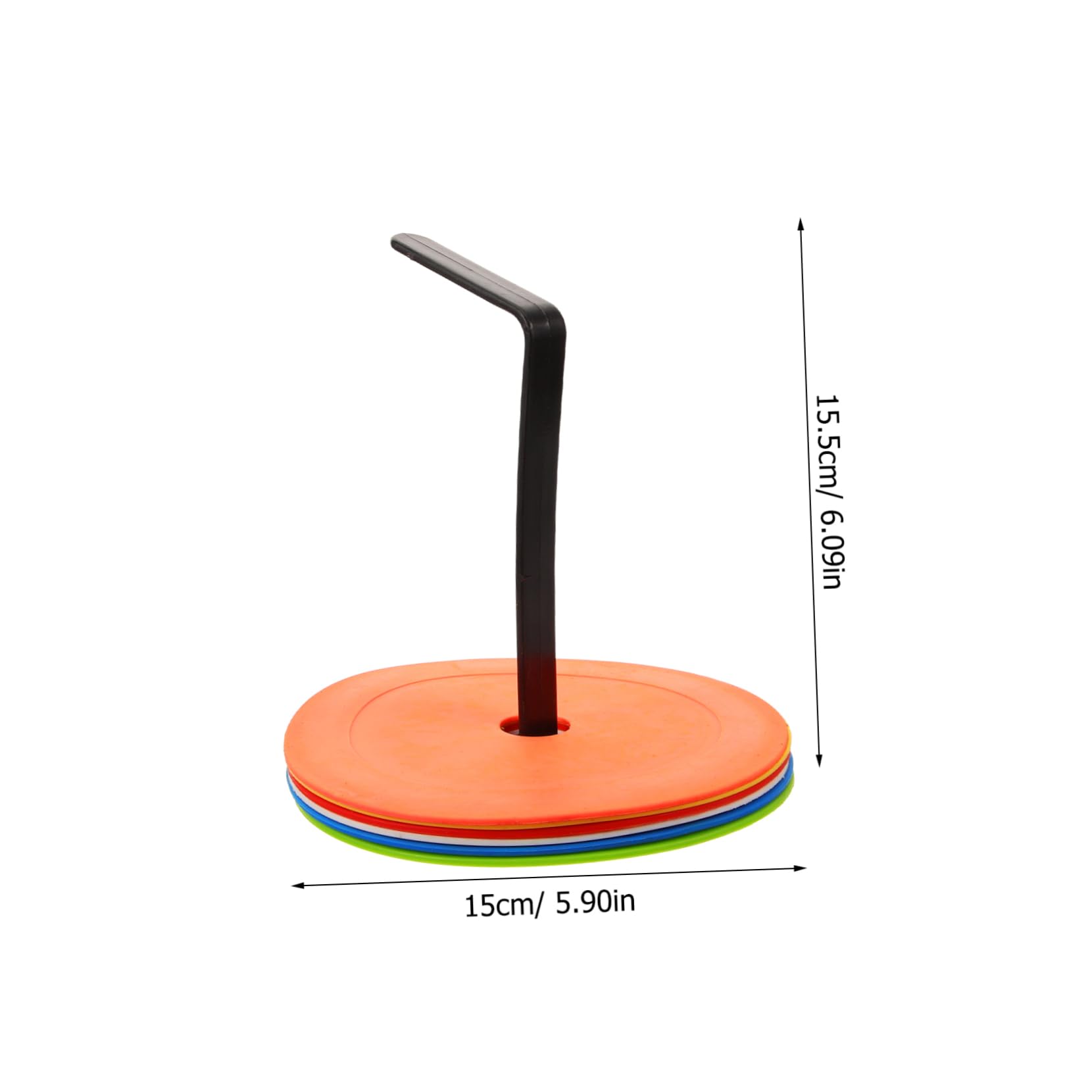 NAMOARLY 1 Set Football Exercising Marking Discs Multi-Function Soccer Training Markers Official Football Sign Discs Pe Plastic for Training Games