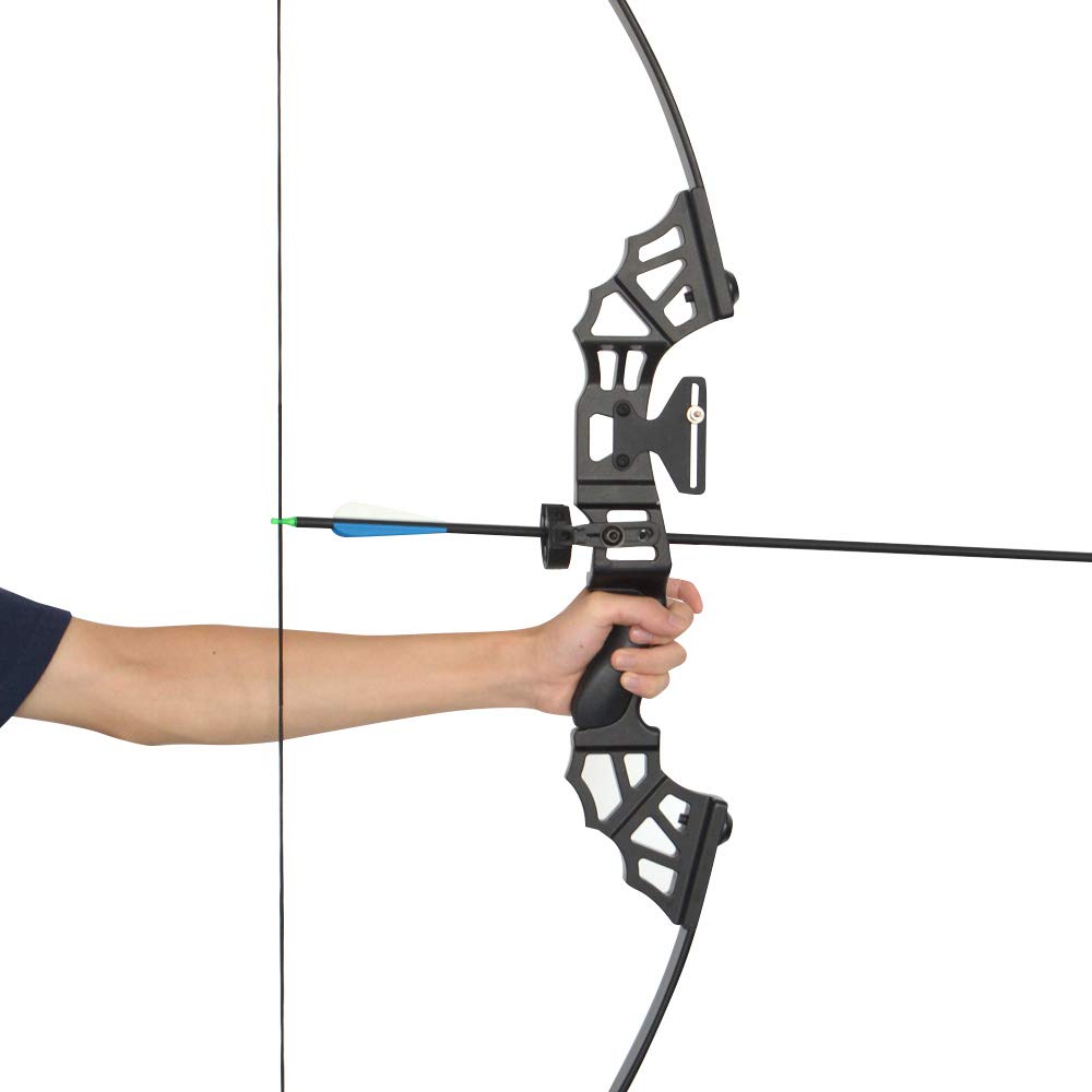 Wolfman Arco Ricurvo Smontabile per Adulti 40-50 Libbre,12 frecce– Arco Destrorso con Corpo Ergonomico per Tiro al Bersaglio Fluido e Tiro all’Aperto