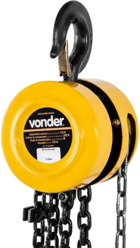 Vonder, Talha Manual, 2,0 Toneladas (2,0 Tf), Elevação 5,0 M.