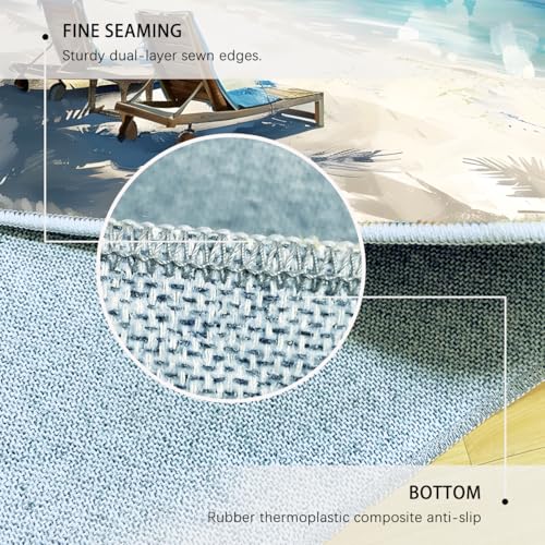 Tapis de décoration esthétique moderne Ocean Beach haute densité - 7