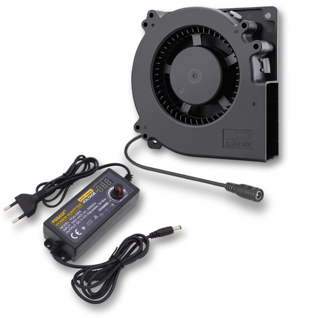 PGSA2Z 120mm x 32mm 4800 RPM Blower Centrifugal Fan 110V 220V AC Powered Fan with Speed Controller 4V to 12V, DC Dual Ball High Airflow for Receiver DVR Xbox Modem AV Cabinet Cooling (B0DFQG7JVP) Amazon Price History, Amazon Price Tracker