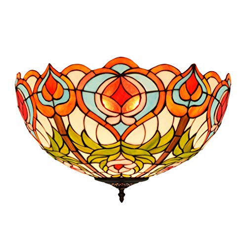 Lustre Tiffany 50cm pour éliminer l'éclairage blafard du couloir sombre