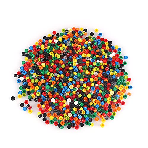 KOAEY 4000 Teile Bunte Flache runde 1er Noppen Kompatibel mit Lego, 21 Farben DIY MOC Steinebox Bausteine Ersatzteilset…
