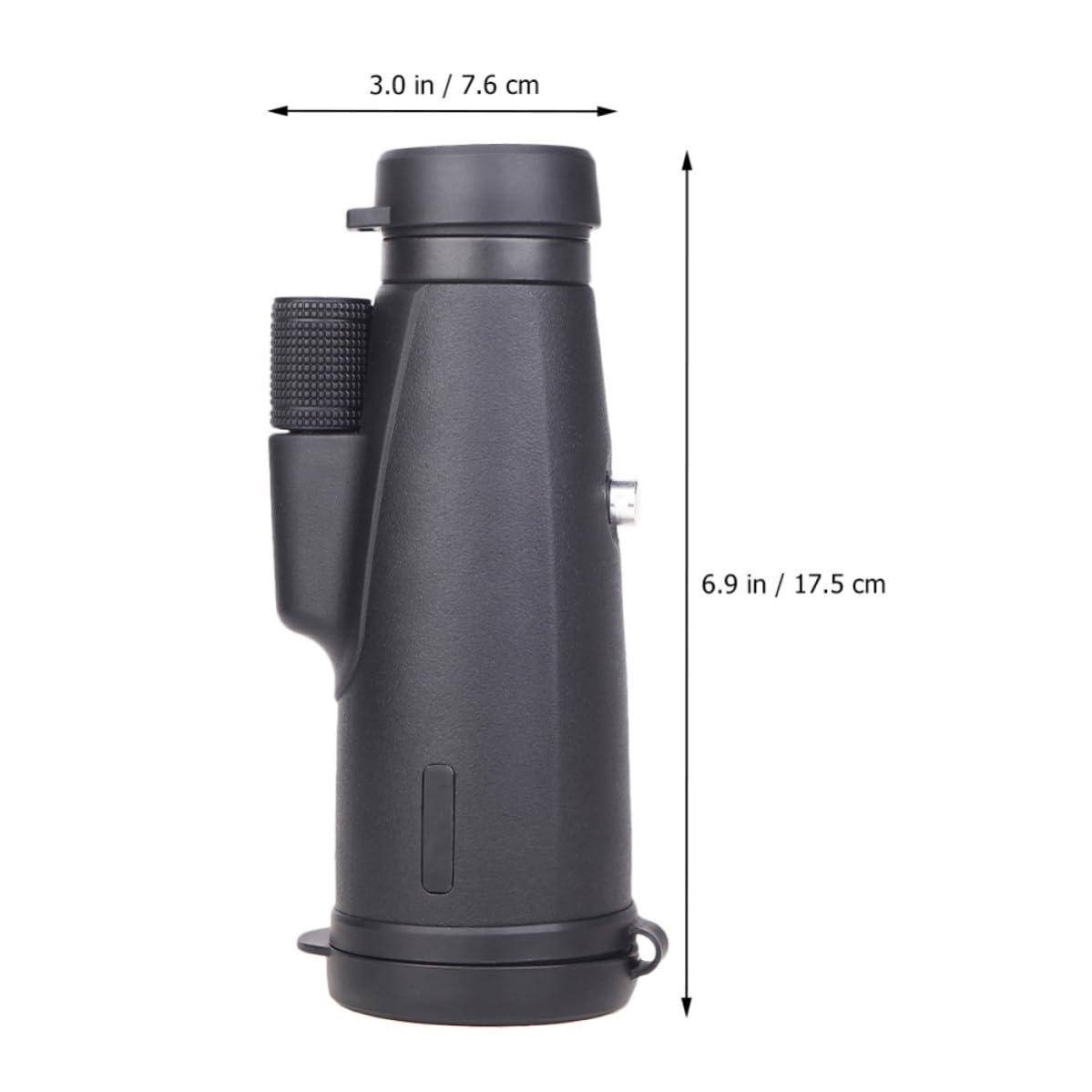 Monocolo 12x50 in Metallo Nero per Smartphone, Ottica di Qualità | Clip per Telefono Inclusa, Uso Outdoor, Alta Definizione e Resa Colori Accurata